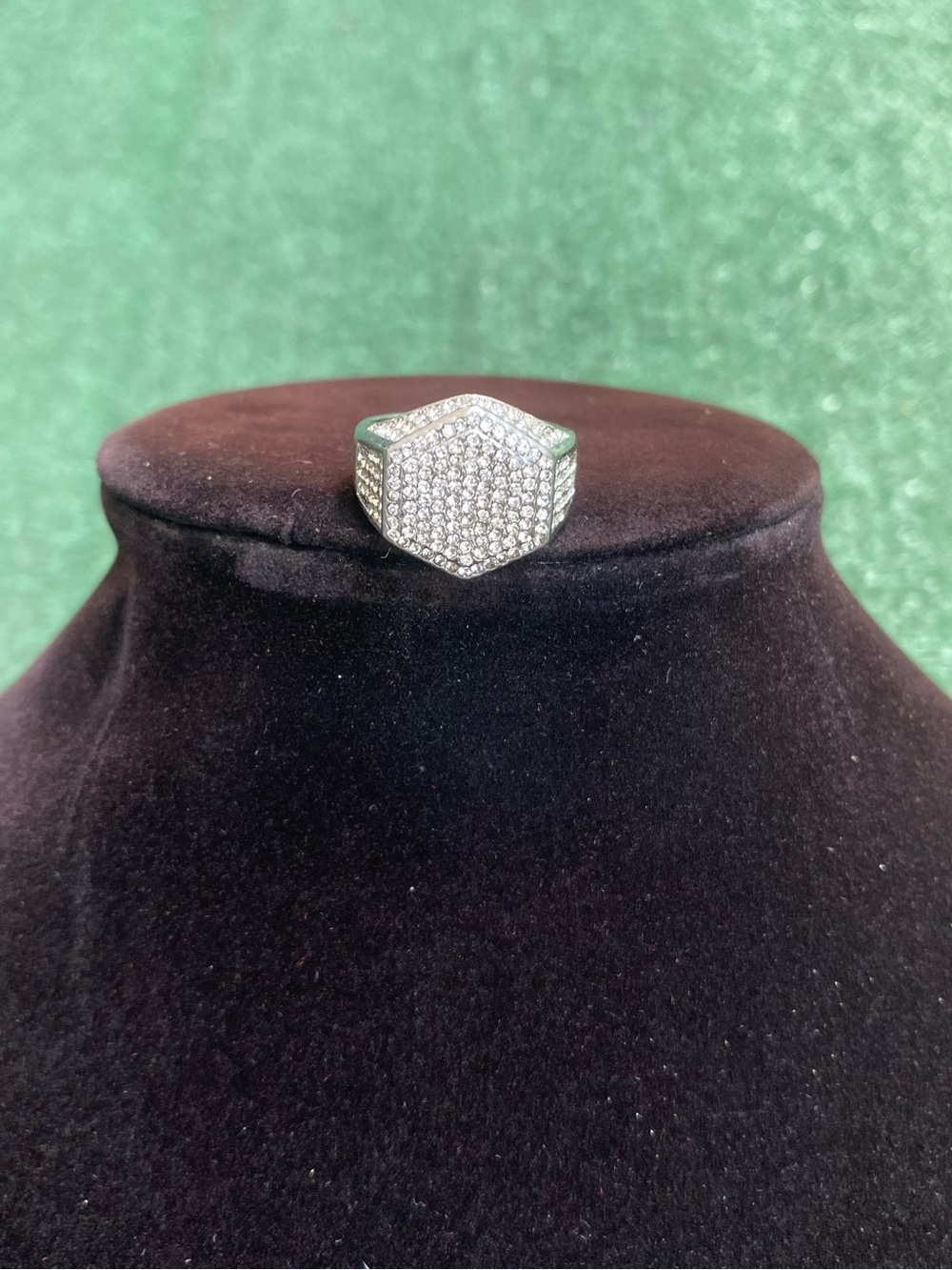 Silver hexagon ring - Picture 2 of 5